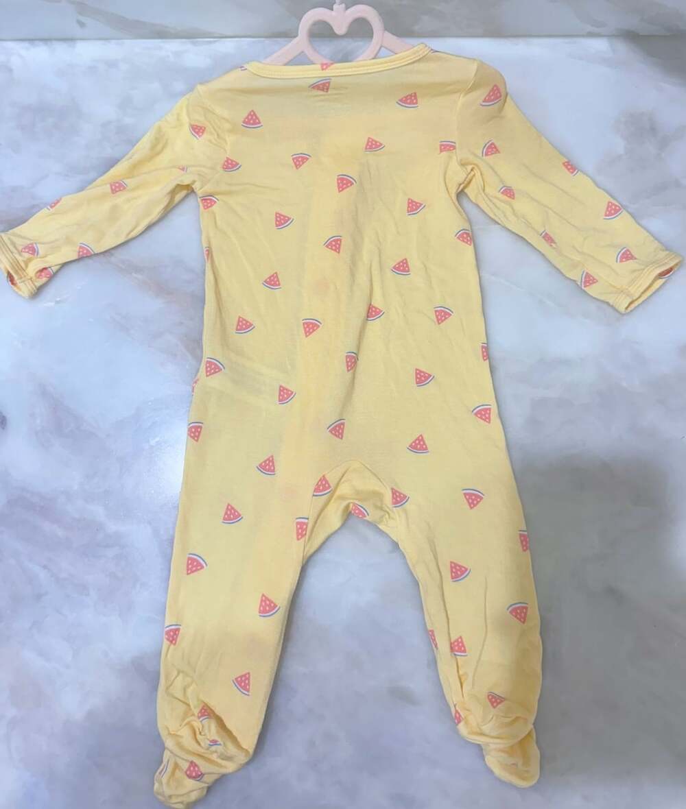 Carter's Child of Mine Yellow Watermelon Print Footed Sleep 'N Play Pajama